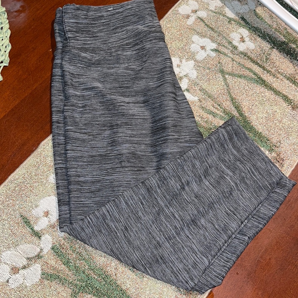 Justice Girls Thick Athletic Leggings Gray Marl Size 16 EUC